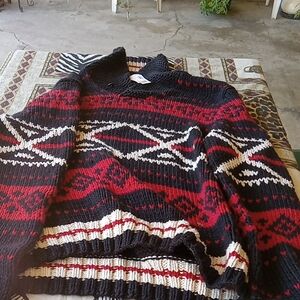 RALPH LAUREN NAVY AND RED SWEATER